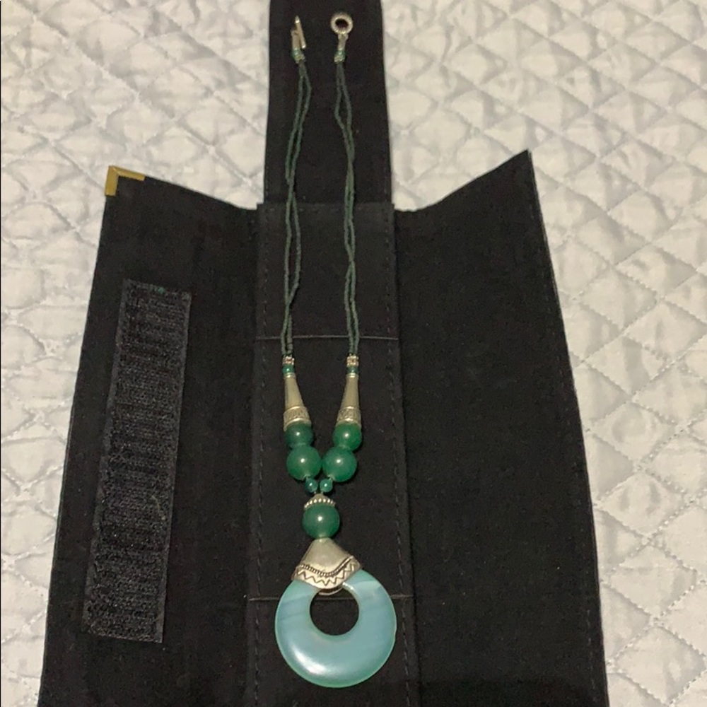 Green emerald necklace